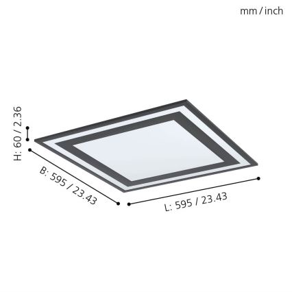 Eglo - LED Stropné svietidlo LED/36W/230V