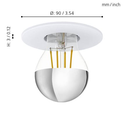 Eglo - Podhľadové svietidlo 1xE27/40W/230V