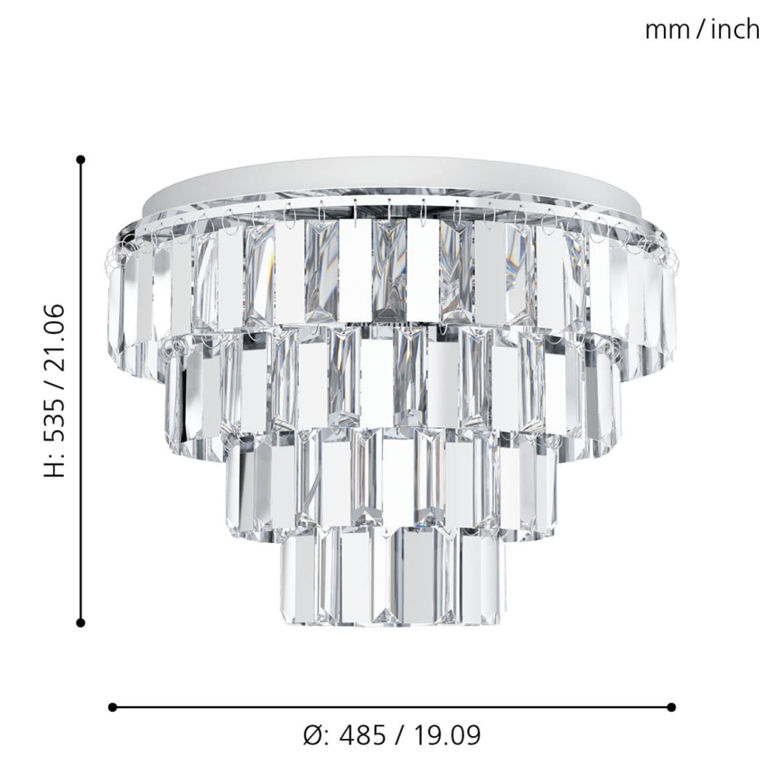Eglo - Luster na reťazi 7xE14/40W/230V