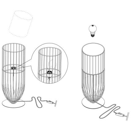 Eglo - Stolná lampa 1xE27/60W/230V