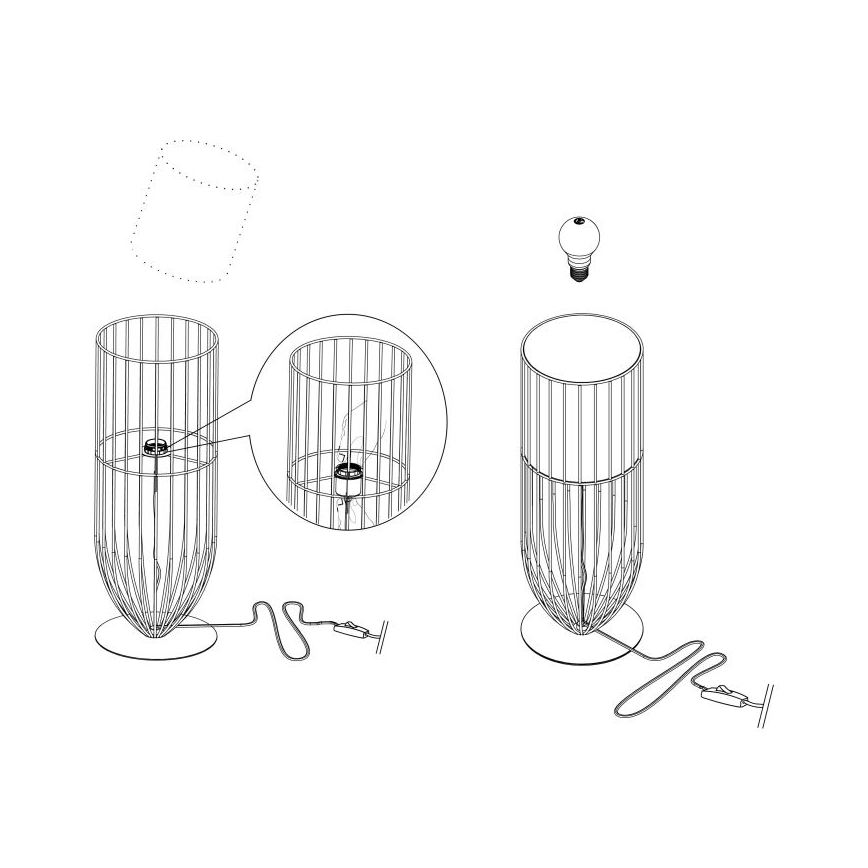 Eglo - Stolná lampa 1xE27/60W/230V