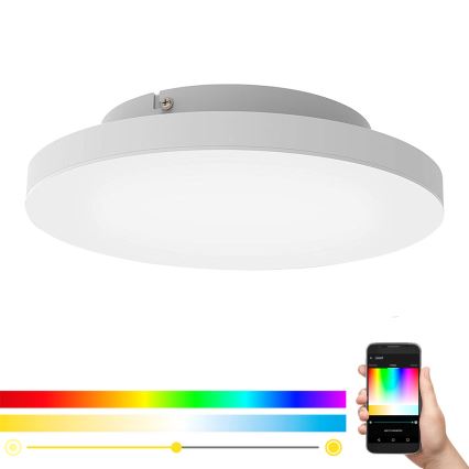 Eglo - LED RGB Stmievateľné stropné svietidlo TURCONA-C LED/15W/230V + diaľkové ovládanie