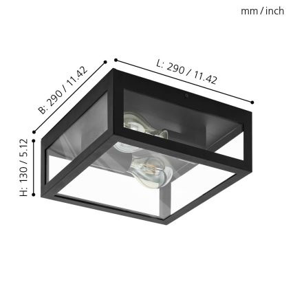 Eglo - Kúpeľňové stropné svietidlo 2xE27/40W/230V IP44