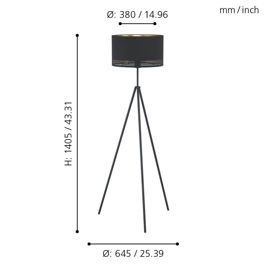 Eglo - Stojacia lampa 1xE27/40W/230V
