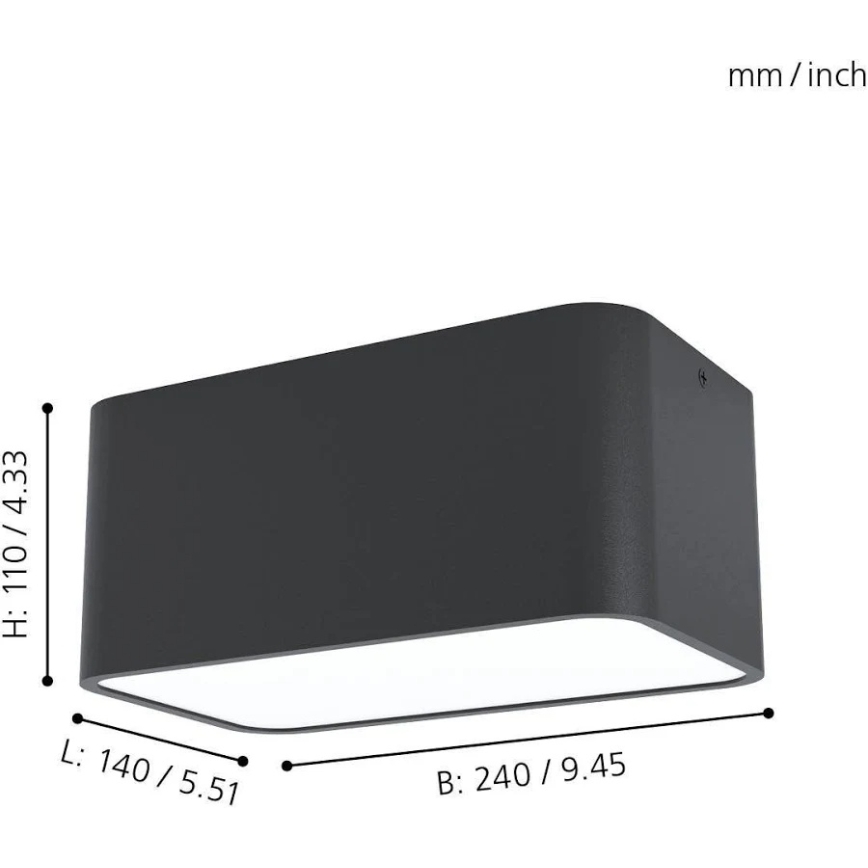 Eglo 99284 - Stropné svietidlo GRIMASOLA 2xE27/28W/230V