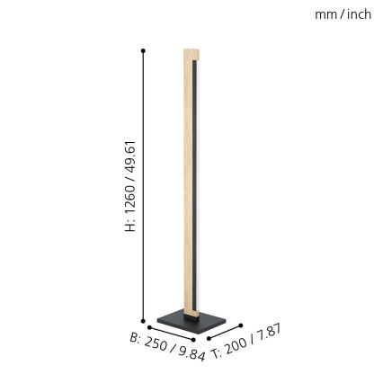 Eglo - LED Stmievateľná dotyková stojacia lampa CAMACHO LED/22W/230V