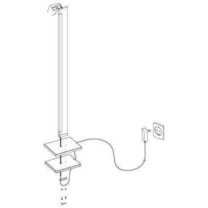 Eglo - LED Stmievateľná dotyková stojacia lampa CAMACHO LED/22W/230V