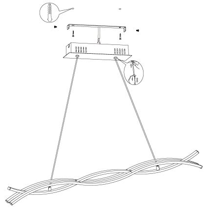 Eglo - LED Luster na lanku LED/36W/230V