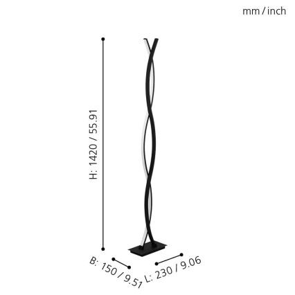 Eglo - LED Stojacia lampa LED/32W/230V