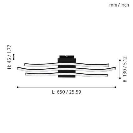 Eglo - LED Stropné svietidlo LED/21W/230V