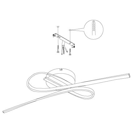 Eglo - LED Stropné svietidlo LED/21W/230V