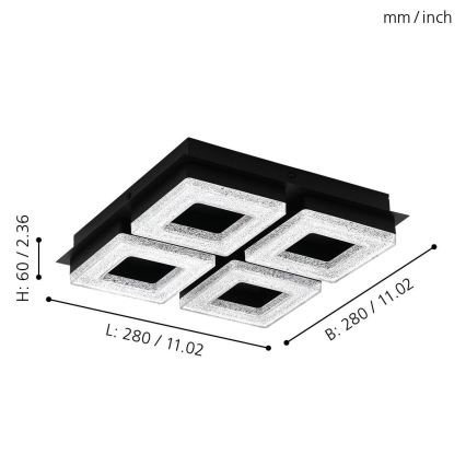 Eglo - LED Stropné svietidlo 4xLED/4W/230V