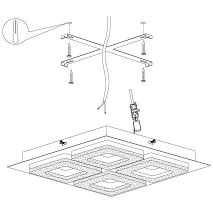 Eglo - LED Stropné svietidlo 4xLED/4W/230V