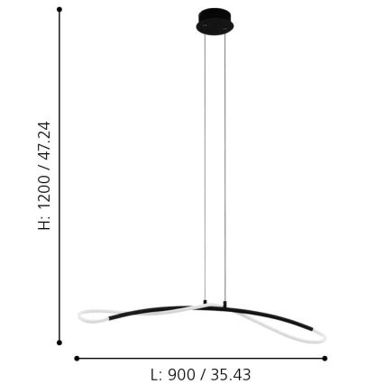 Eglo - LED Luster na lanku LED/20W/230V