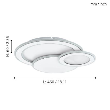 Eglo - LED stropné svietidlo 3xLED/11W/230V