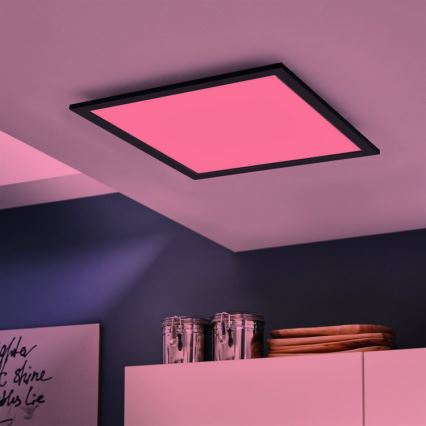 Eglo - LED RGB Stmievateľné stropné svietidlo SALOBRENA-C LED/30,5W/230V + diaľkové ovládanie