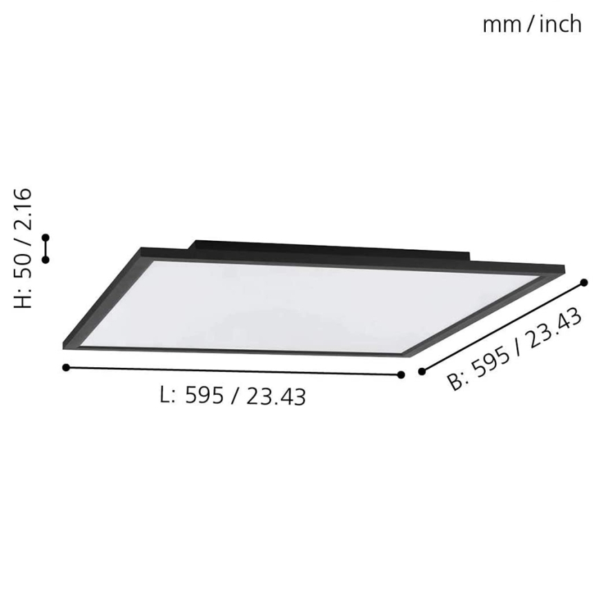 Eglo - LED RGB Stmievateľné stropné svietidlo SALOBRENA-C LED/30,5W/230V + diaľkové ovládanie