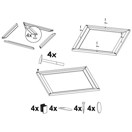 Eglo 99425 - Rám pre stropné svietidlo SALOBRENA 300x300 mm