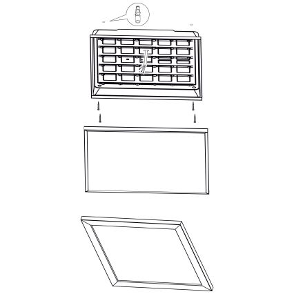 Eglo - LED Stropné svietidlo LED/32W/230V 645x645 mm