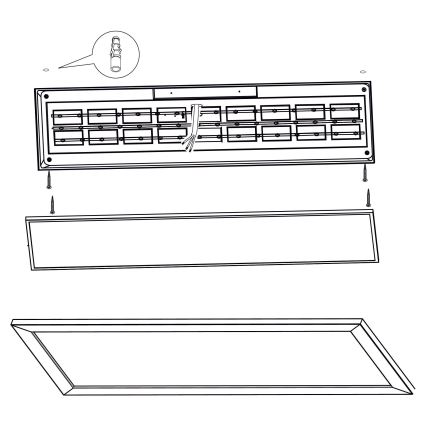 Eglo - LED Stropné svietidlo LED/32W/230V 345x1245 mm