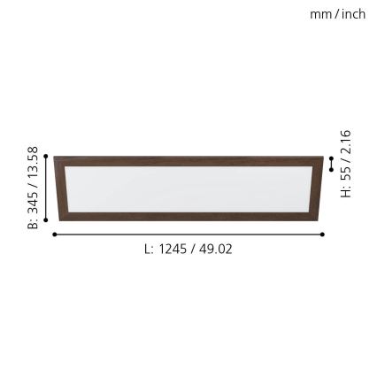 Eglo - LED Stropné svietidlo LED/32W/230V 345x1245 mm