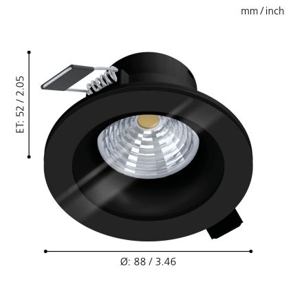 Eglo - LED Stmievateľné kúpeľňové svietidlo LED/6W/230V 4000K IP44