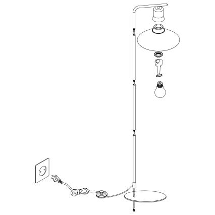 Eglo - Stojacia lampa 1xE27/28W/230V