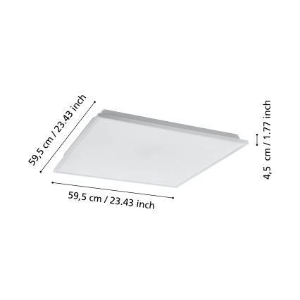 Eglo - LED Stmievateľné stropné svietidlo LED/31,8W/230V 2700-6500K ZigBee