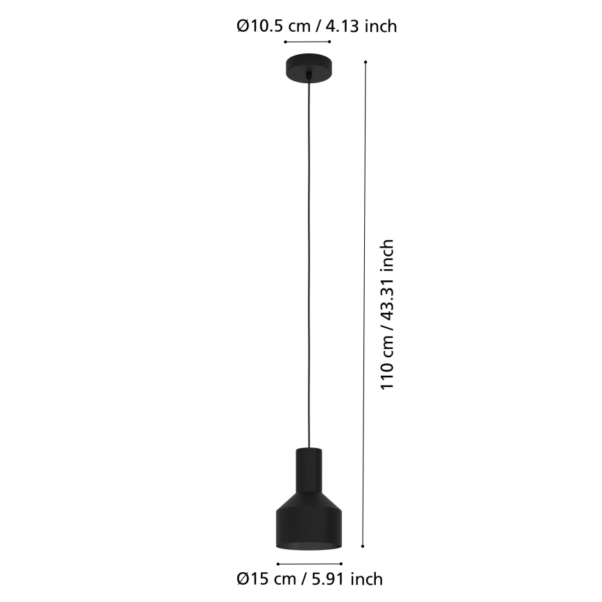 Eglo - Luster na lanku 1xE27/40W/230V