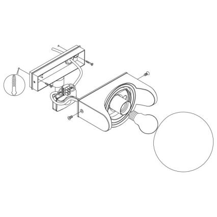 Eglo - Vonkajšie nástenné svietidlo so senzorom 1xE27/15W/230V IP44