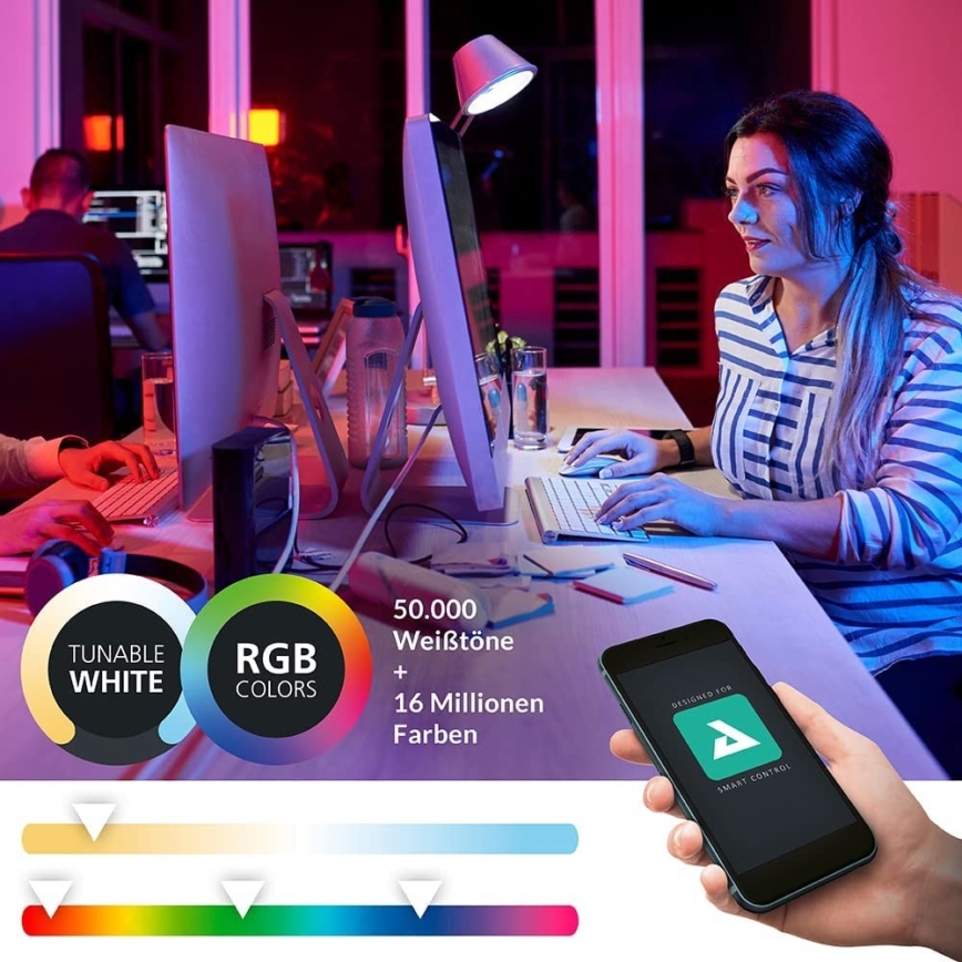 Eglo - LED RGBW Stmievateľné stropné svietidlo LED/16W/230V ZigBee