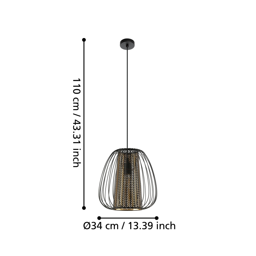 Eglo - Luster na lanku 1xE27/40W/230V