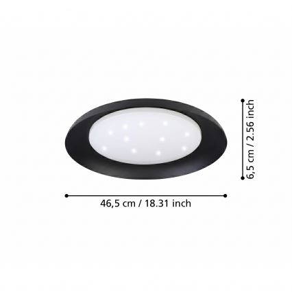 Eglo 99703 - LED stropné svietidlo PENJAMO LED/17,1W/230V čierne