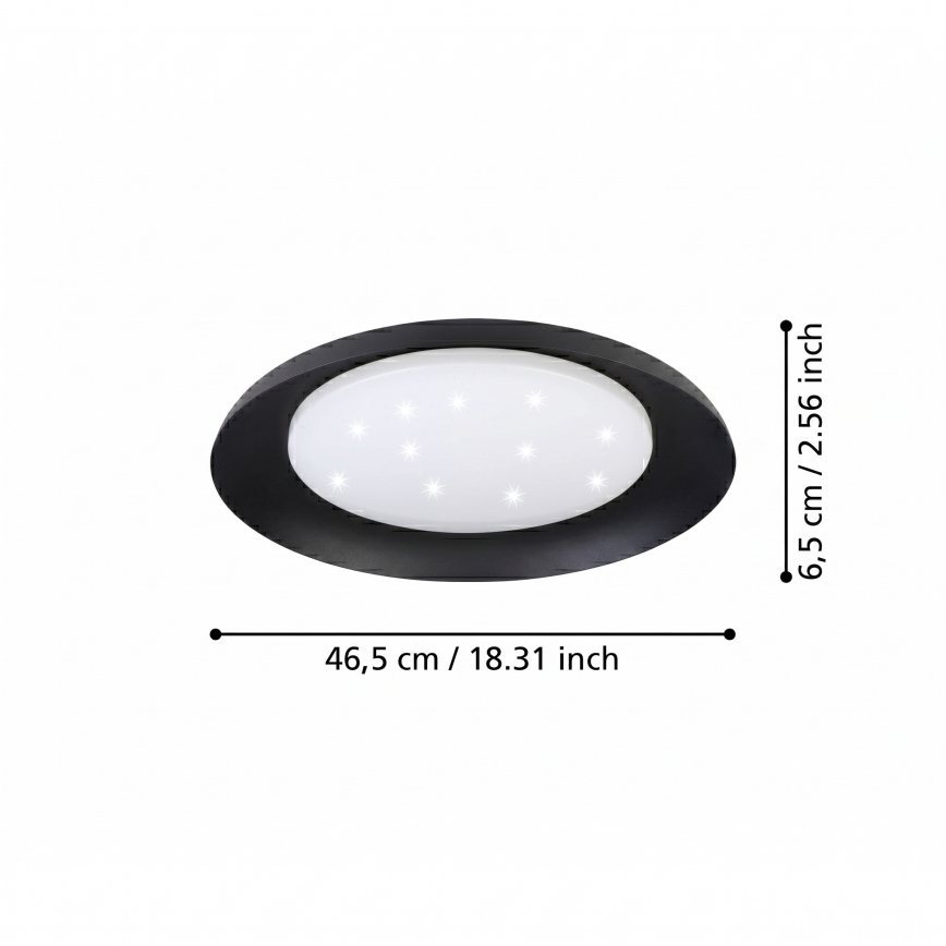 Eglo 99703 - LED stropné svietidlo PENJAMO LED/17,1W/230V čierne