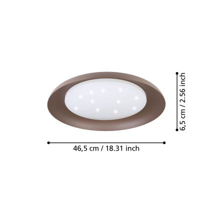 Eglo - LED Stropné svietidlo LED/17,1W/230V hnedá