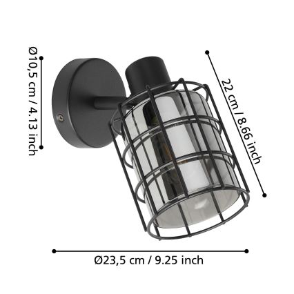 Eglo - Nástenné svietidlo 1xE27/28W/230V