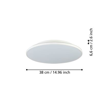 Eglo - LED Stropné svietidlo LED/21W/230V pr. 38 cm