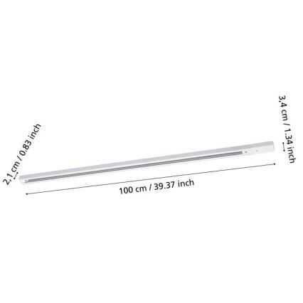 Eglo - Lištový systém TB 1 m biela