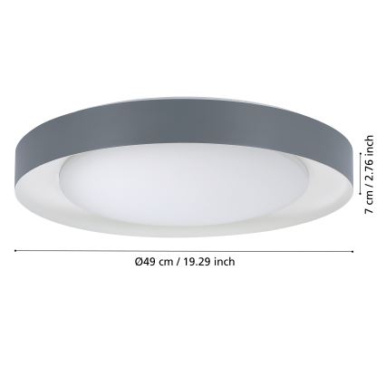 Eglo - LED Stmievateľné stropné svietidlo LED/24W/230V 3000-6500K + diaľkové ovládanie