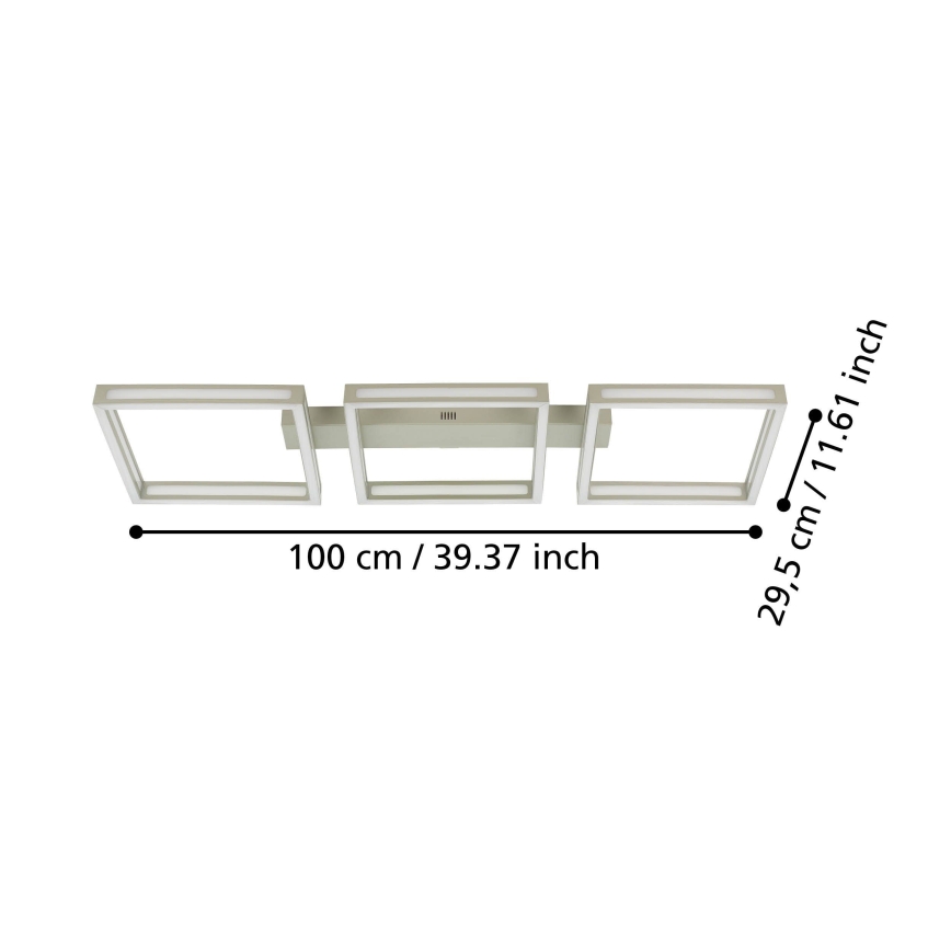 Eglo - LED Stropné svietidlo 3xLED/11,2W/230V matný chróm