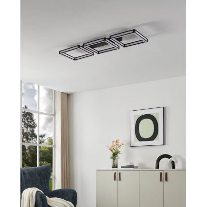 Eglo - LED Stropné svietidlo 3xLED/11,2W/230V čierna
