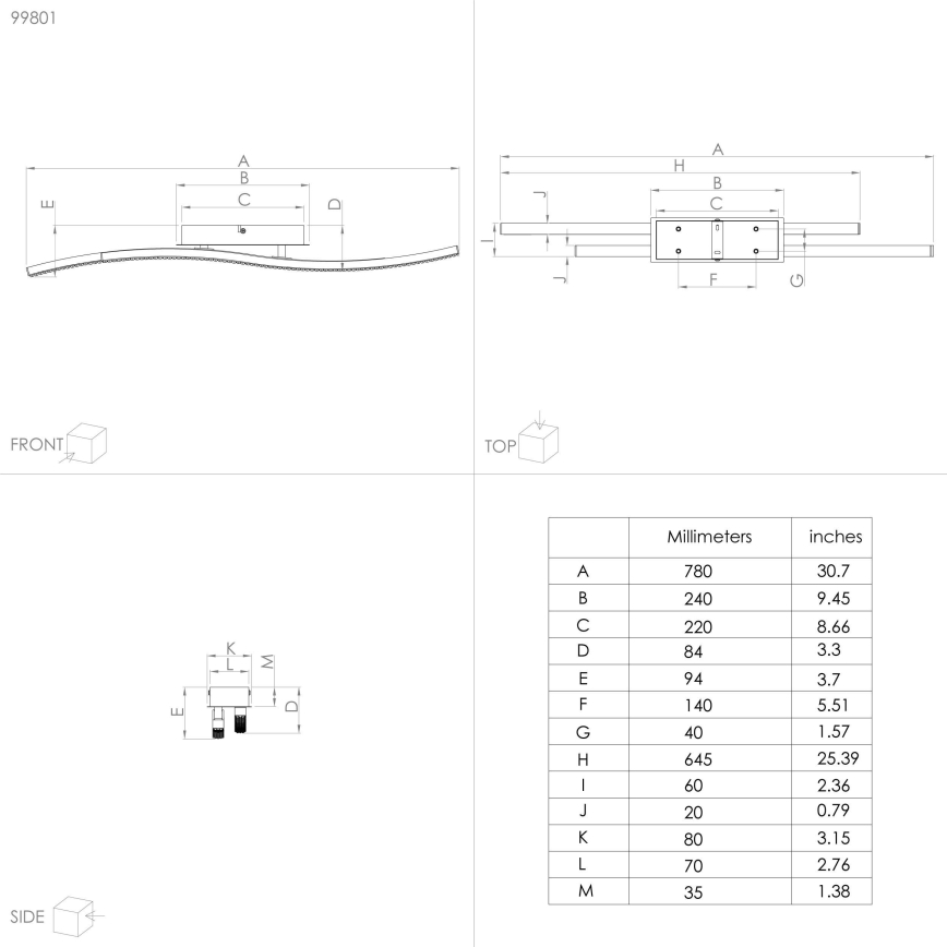Eglo - LED Stropné svietidlo LED/21,5W/230V