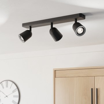 Eglo - Bodové svietidlo 3xGU10/10W/230V čierne