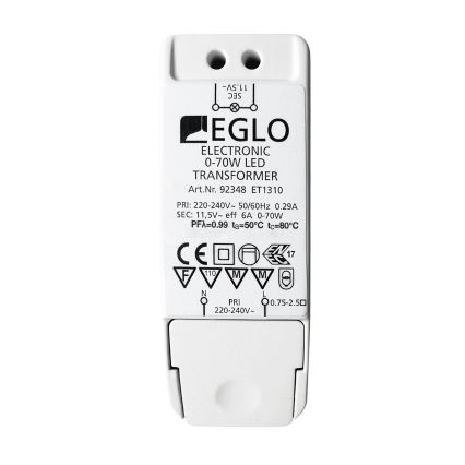 Eglo - Elektrický transformátor 70W/230V/11,5V AC