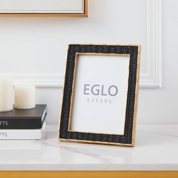 Eglo - Fotorámček 13x18 cm čierna/zlatá
