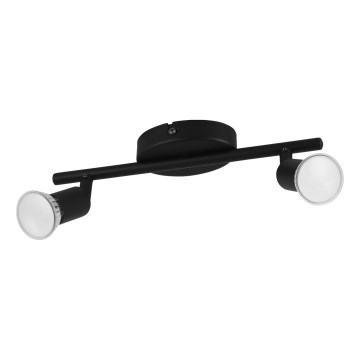 Eglo - LED Bodové svietidlo 2xGU10/2,8W/230V 3000K čierna