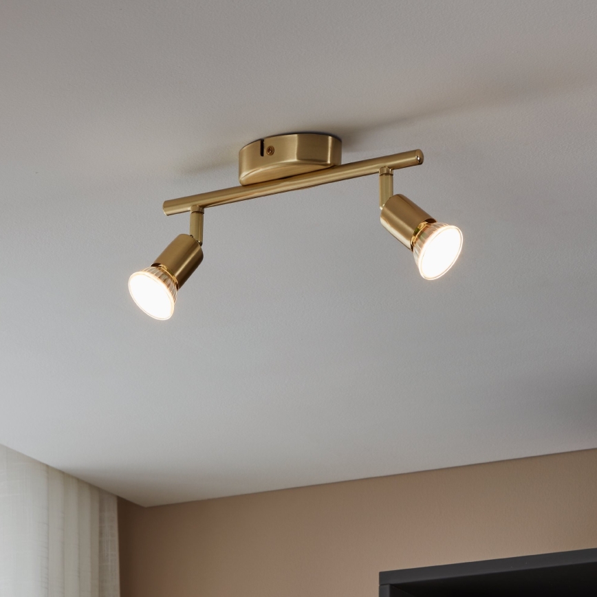 Eglo - LED Bodové svietidlo 2xGU10/2,8W/230V 3000K zlatá