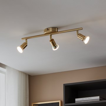 Eglo - LED Bodové svietidlo 3xGU10/2,8W/230V 3000K zlatá