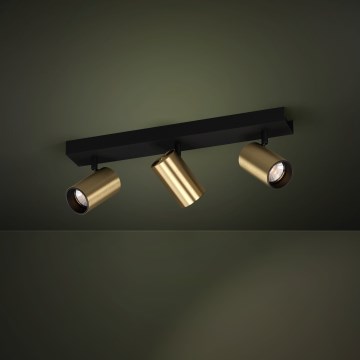 Eglo - LED Bodové svietidlo 3xGU10/4,5W/230V 3000K čierna/zlatá