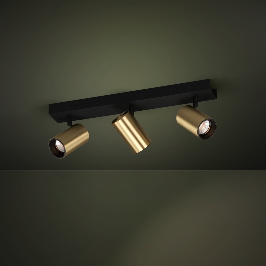 Eglo - LED Bodové svietidlo 3xGU10/4,5W/230V 3000K čierna/zlatá